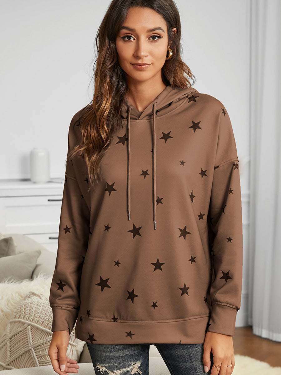 Loose-fitting V-neck Long Sleeves Top