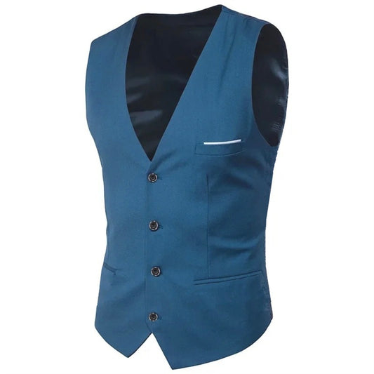 Mens Suit Vest Korean-style Suit Waistcoat