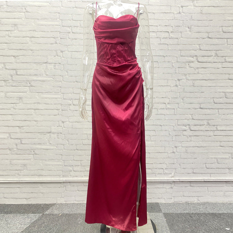 European And American-style High-waisted Side-slit Design