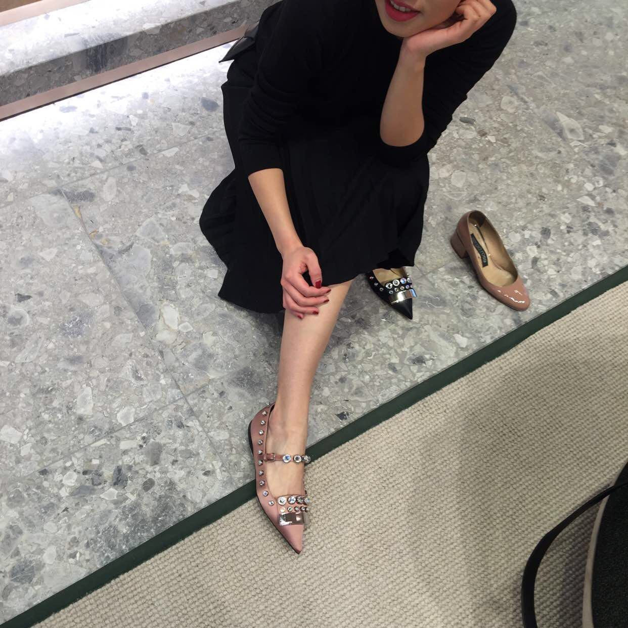 Pointed Toe Flat Shoes Baotou Single Shoes Women's Shoes Black