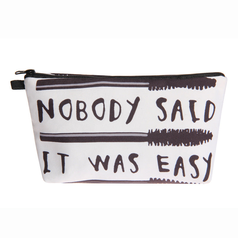Letter Print Women's Cosmetic Clutch Multifunctional Storage Bag