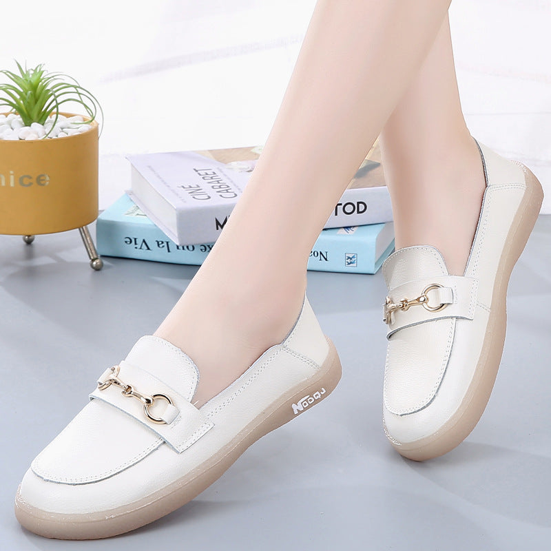 Leather Shoes Fashion All-match Net Red Fairy Style Flat Ladies Sandals