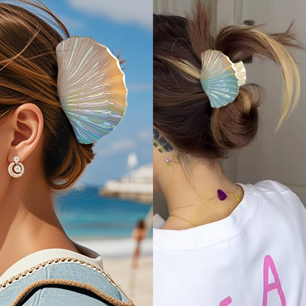 Gradient Shell Hair Clip Vacation Style Large