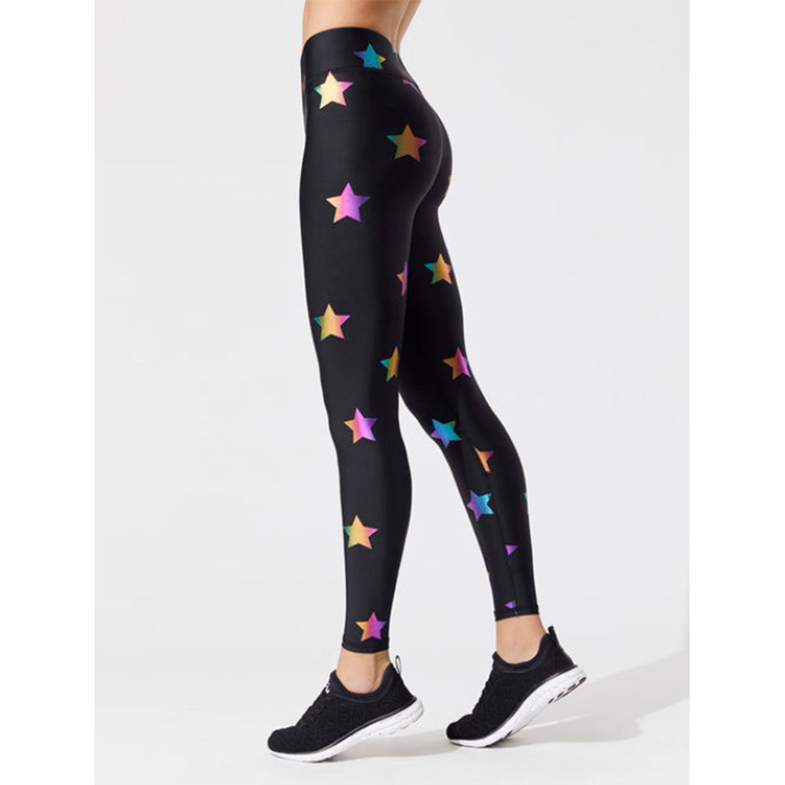 Women's Fashion Sports Colorful Five-pointed Star Print Bottoming Pants
