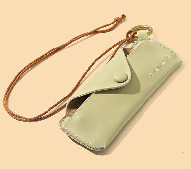 Soft Leather Bag Portable Storage Myopia Glasses