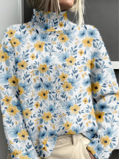 Dameuldtrøje Mode Personlighed Rullekrave Sweater