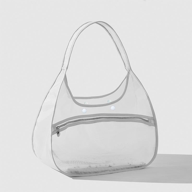 Transparent Solid Color Nylon Cat Portable Pet Shoulder Bag