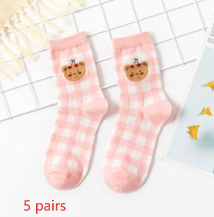 Gummy Bear Series Cotton Socks Women's Preppy Style