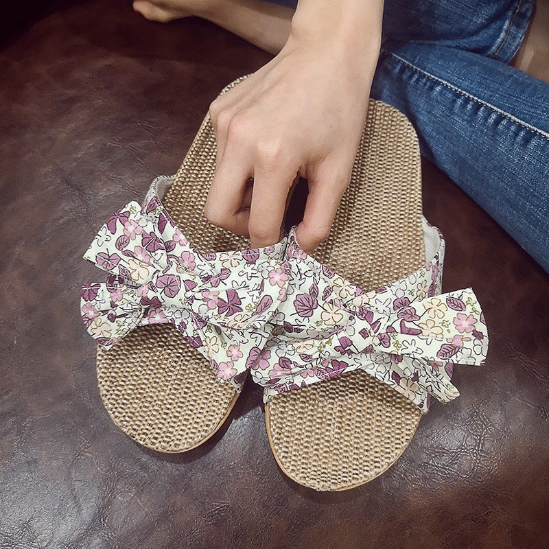 Bow Sweet Non-slip Home Floor Sandals And Slippers