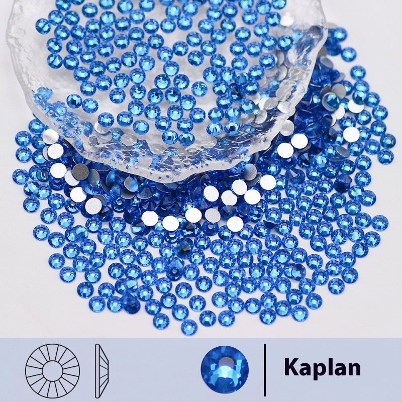 Colored Round Flat Bottomed Crystal Glass Diamond