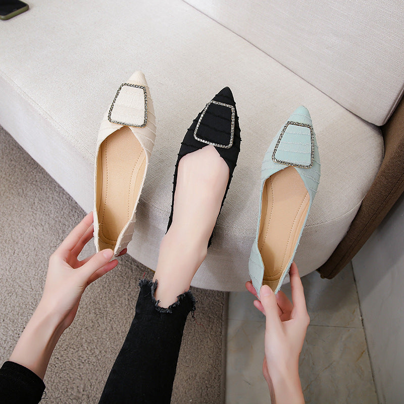 Women's  Pointed Toe Flat Shallow Mouth Shoes With Soft Sole