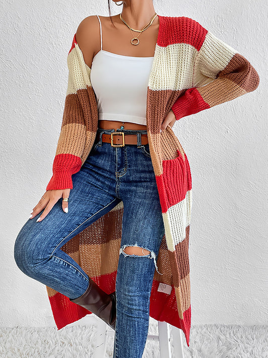 Women's Long Cardigan Jacket Long-sleeved Sweater