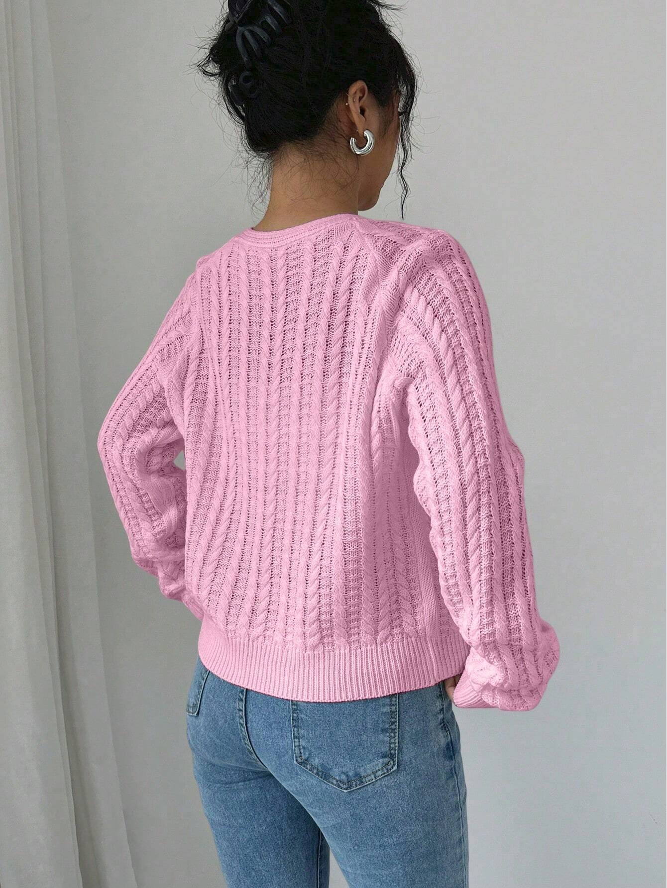 Long Sleeved Knitted Sweater For Women