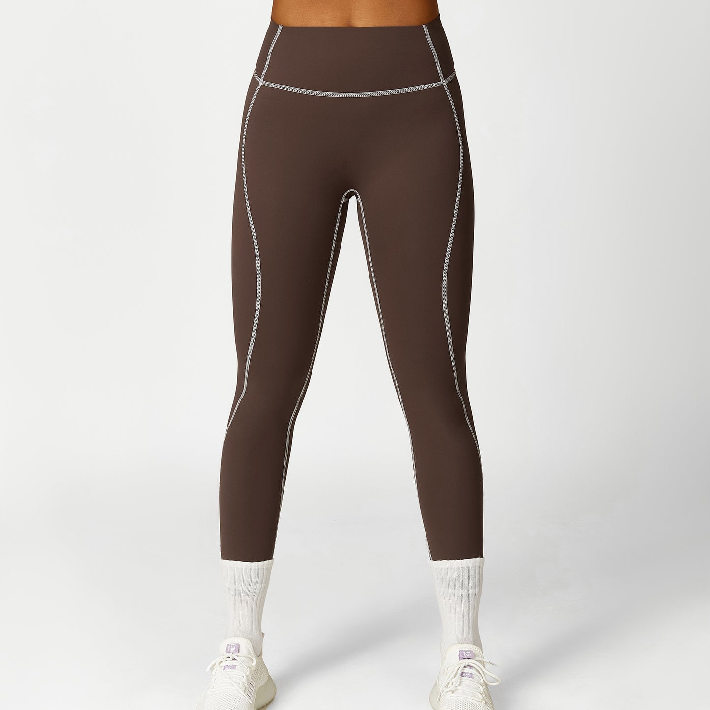 High Waist Hip Lift No Embarrassment Line Stretch Leggings Sports Back Shaping Bra