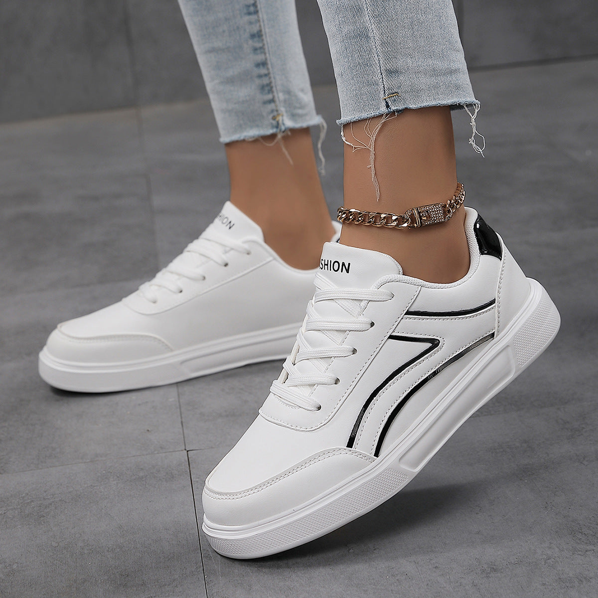 Plus Size Board Shoes Female Students Breathable Lightweight Casual