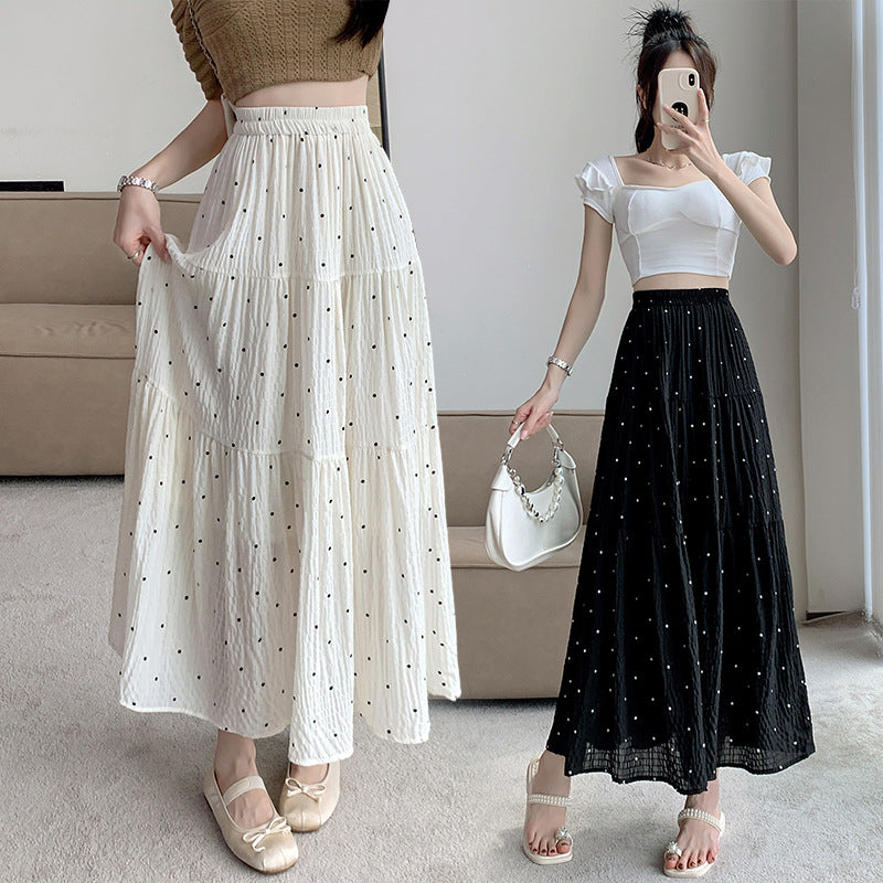 Stitching Ballet Style High Waist A- Line Skirt