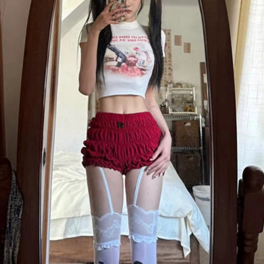 Women's Low-Waist Sport Pleated Shorts New Summer Style