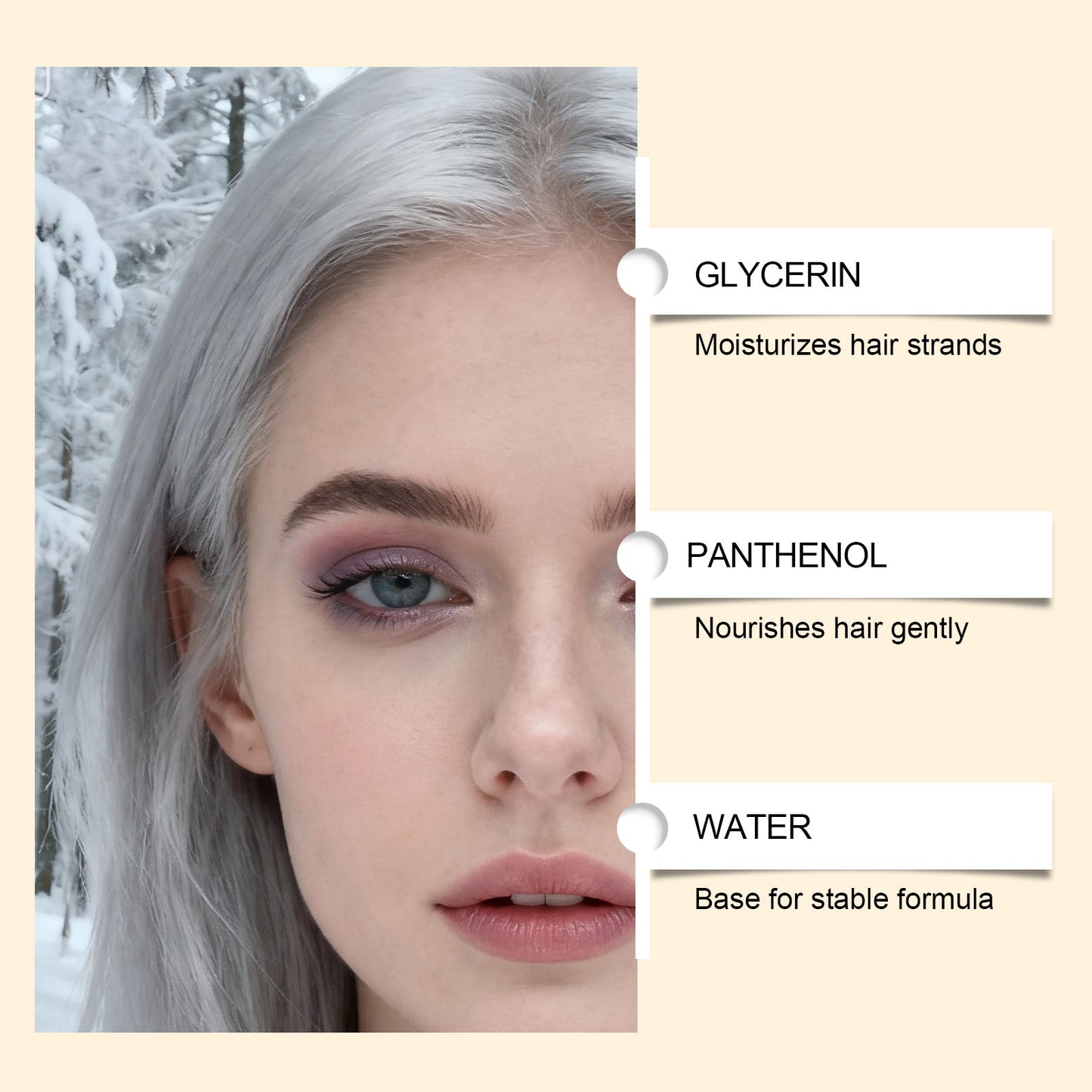 Silver Gray Temporary Hair Color Spray For Even Application Easy To Color And Delivers Moisturizing Shiny Results