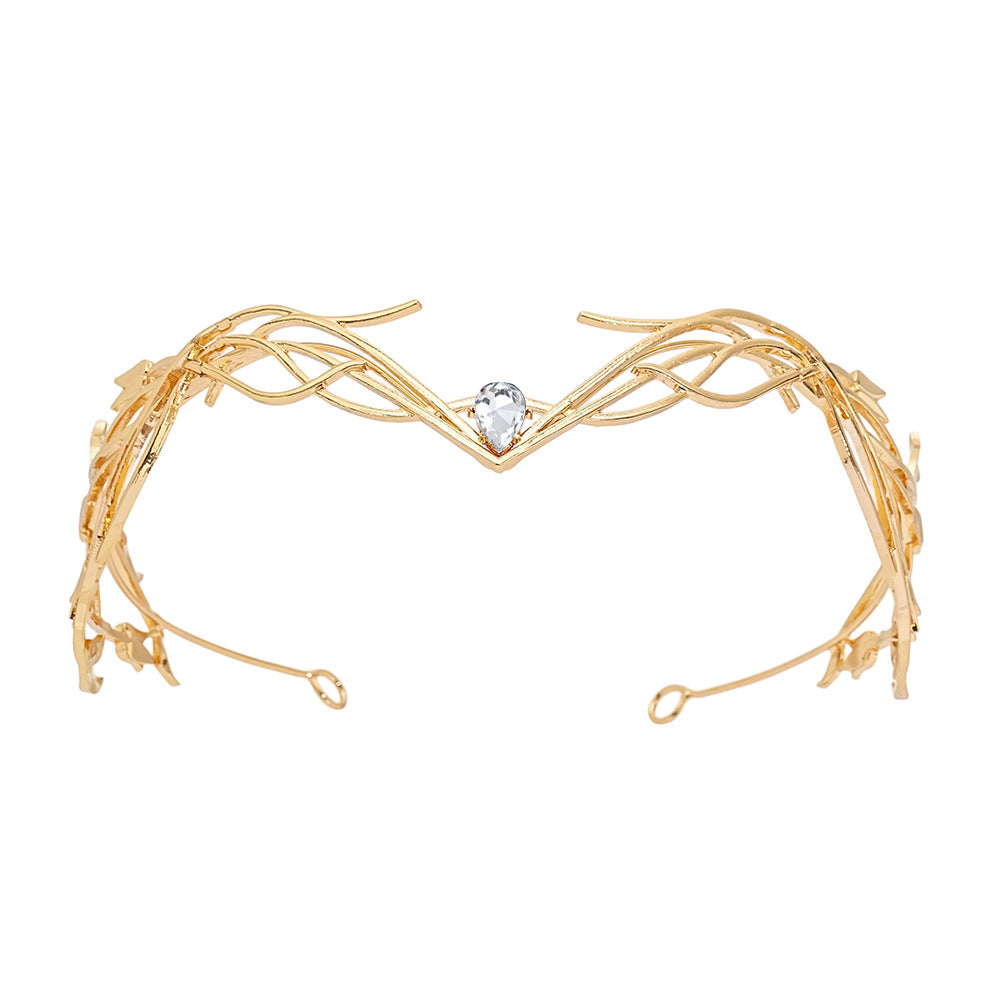 Goddess Warrior Leaves Forehead Ornament Headdress Alloy