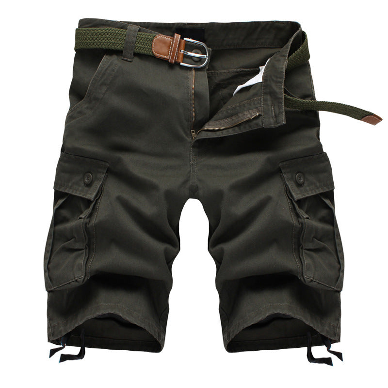 Summer Sports Shorts Men's Five-point Pants Tide Brand Tooling Multi-pocket Loose Large Size Leisure