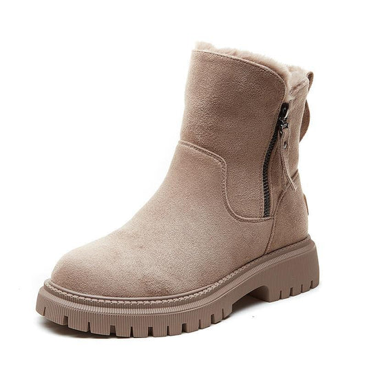 Snow Boots Women's Shoes Fur One In  Winter Leather Cotton