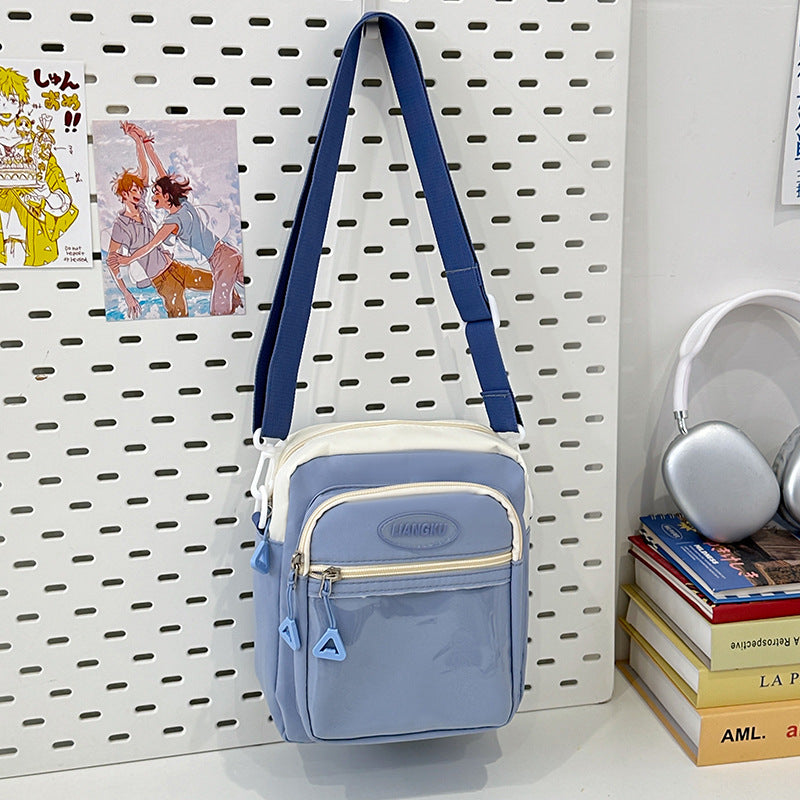 Crossbody Bag Girl Students' Personality Contrast Color