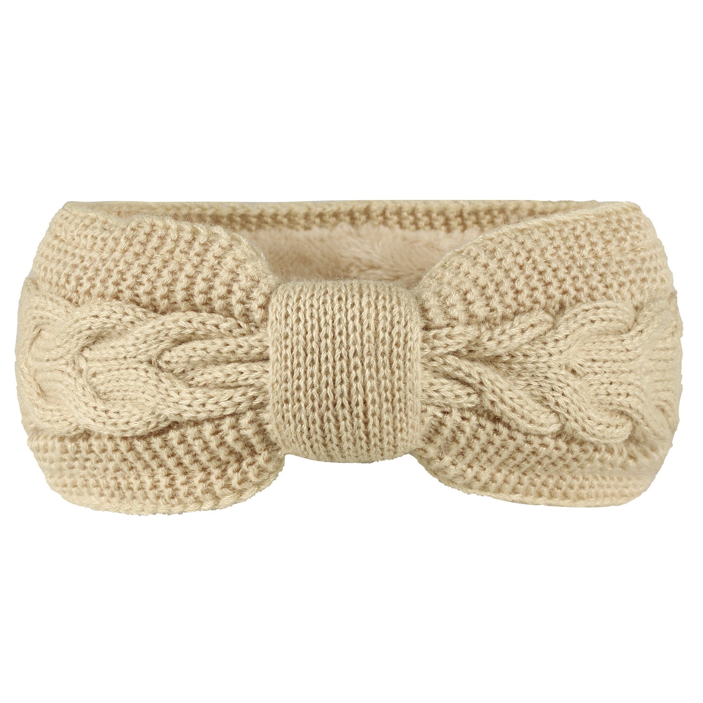 Women's Fleece-lined Wool Bow Hair Band