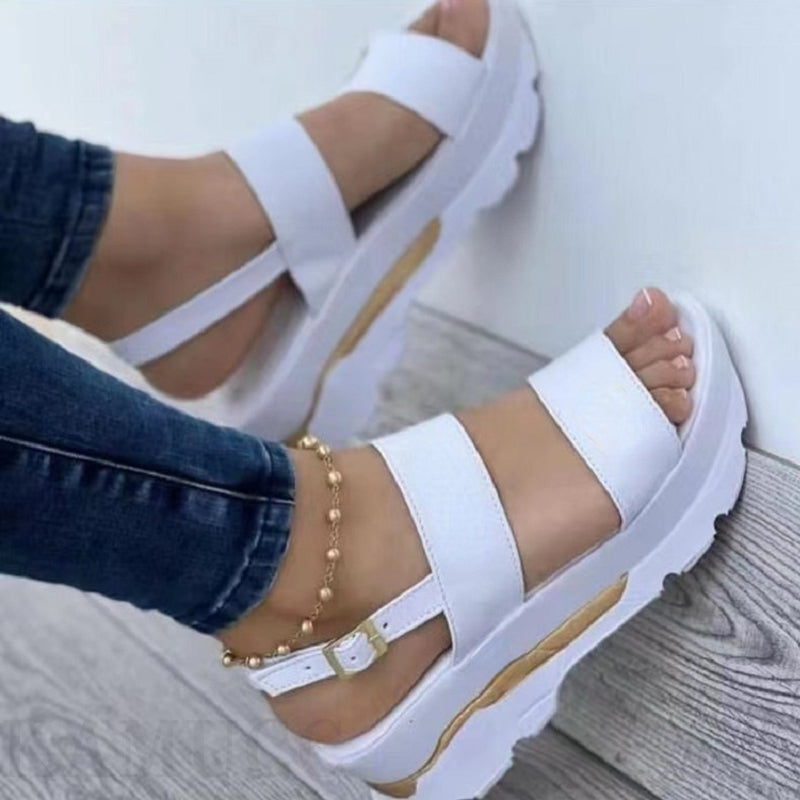 Damesko Casual Spænde Plateau Sandaler Sommer Mode