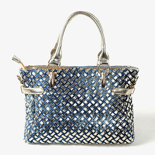 Ny Diamantbesat Denim Skuldertaske