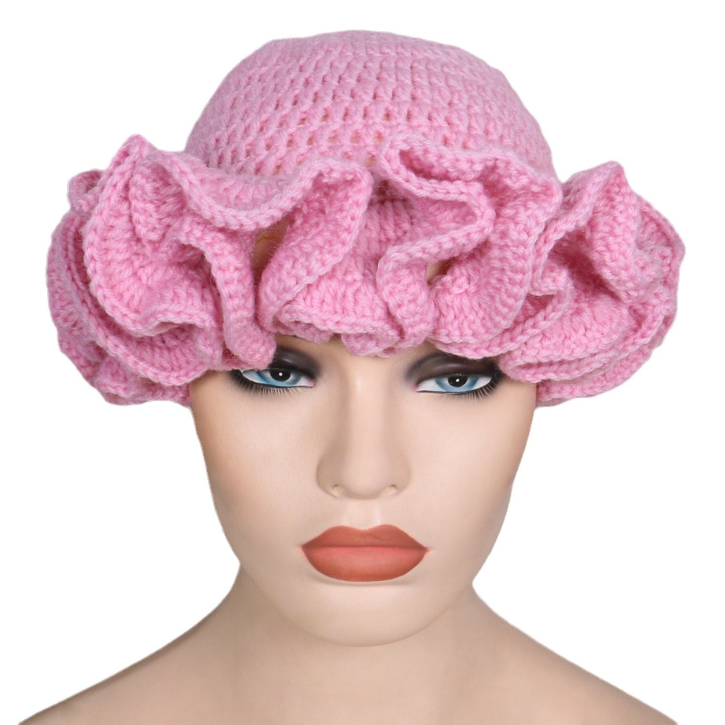 Knitted Lace Bamboo Hat Ruffled Hat Fashion