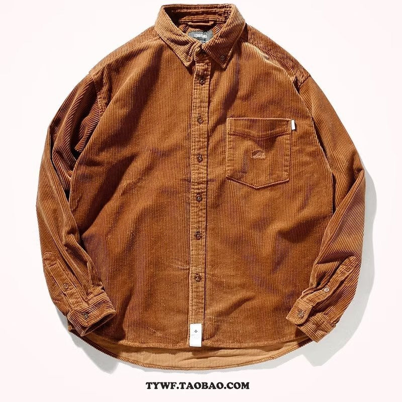 Long Sleeve Shirt New Japanese Hong Kong Style Loose Shirt