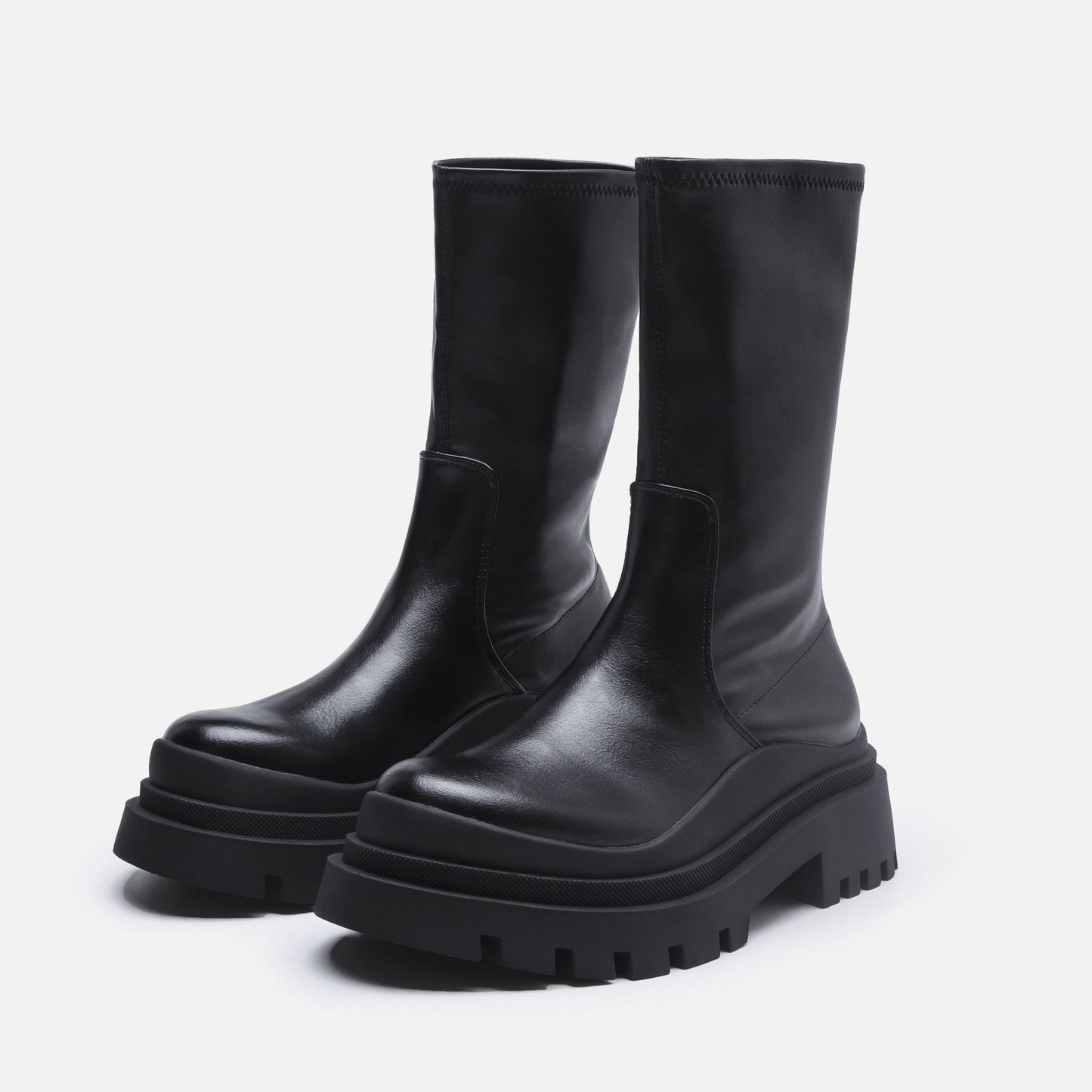 Women's English Small Platform Martin Boots