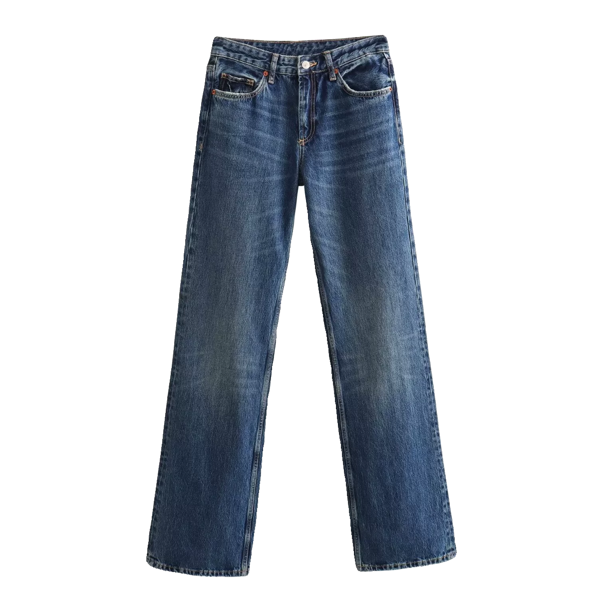 Autumn And Winter Jeans High Waist Straight Pants Women's Wide-leg Pants