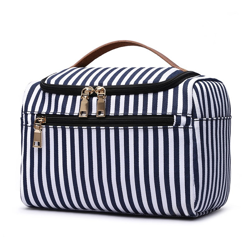 Women's Makeup Stripe Storage Bag Multifunctional