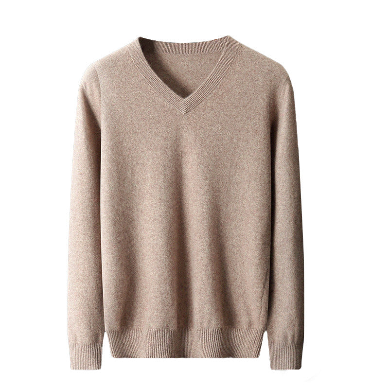 Cashmere Sweater Men's V-neck Loose