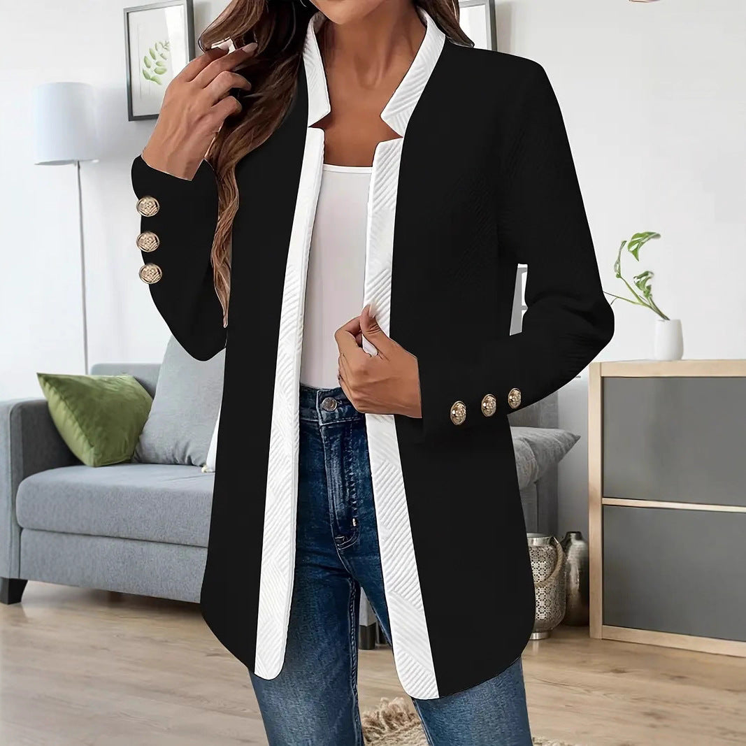 Fashion Colorblock Gold Cufflinks Coat Top Suit