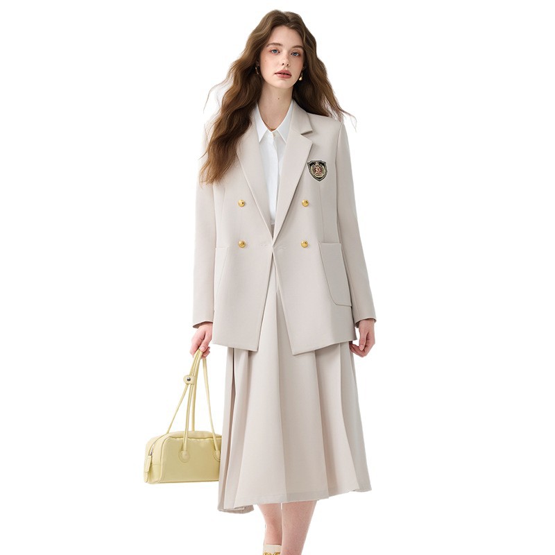 Women's Black Casual Blazer Set