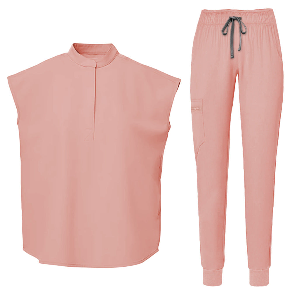 Women's Fashionable Workwear With A Stand-up Collar And Large Cuffs