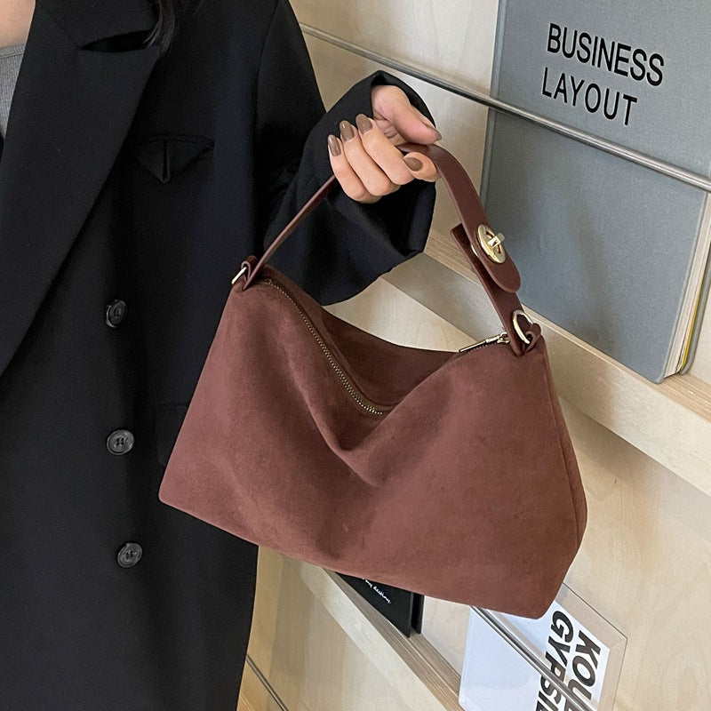 Retro Frosted Handbag Niche Underarm Women