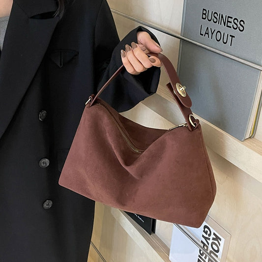 Retro Frosted Handbag Niche Underarm Women