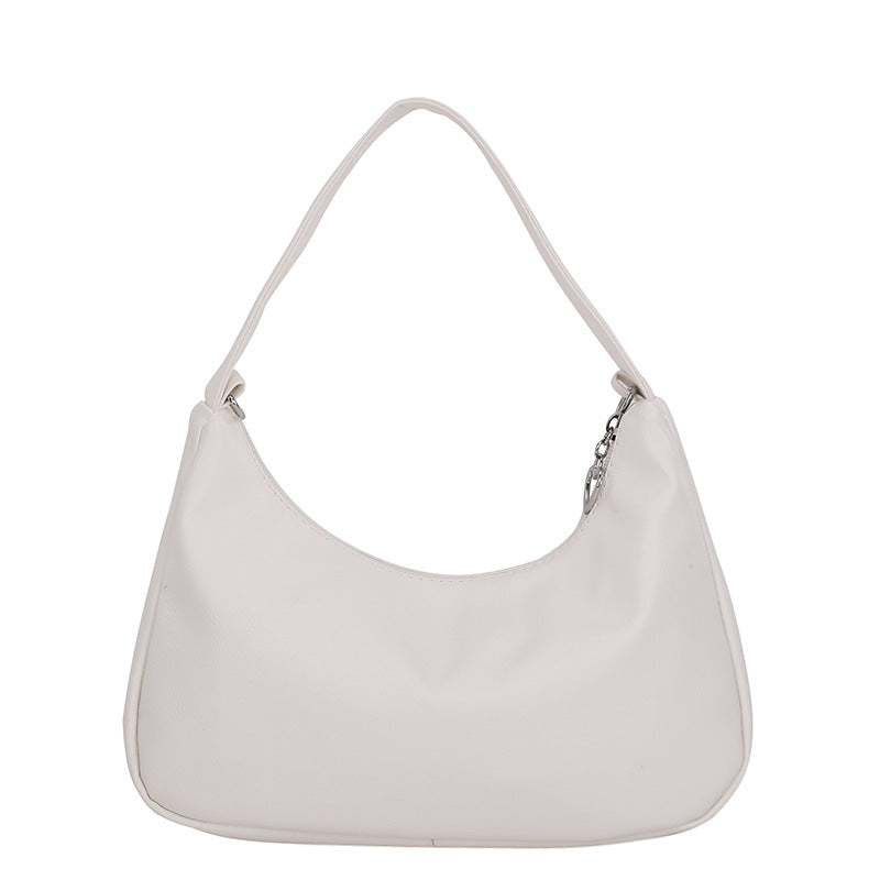 Simple Candy Color One Shoulder Underarm Bag Crescent
