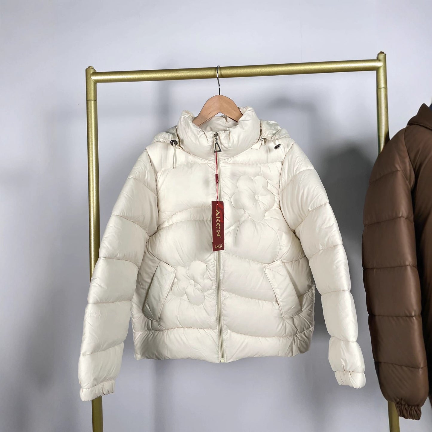 Fleece-lined Thick Mid-length Down Cotton-padded Jacket