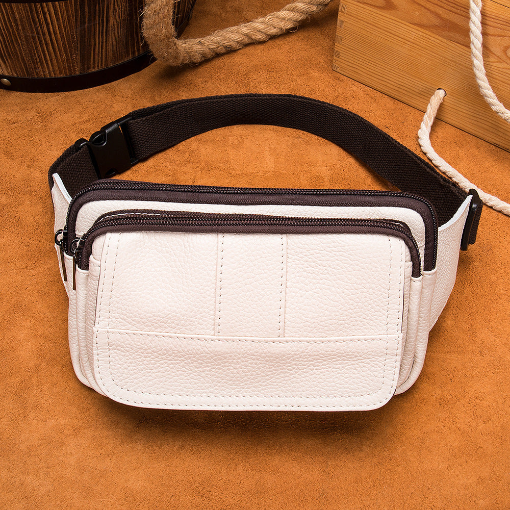 Mænds Første Lags Koskind Udendørs Skuldertaske/Crossbody-taske/Mavetaske