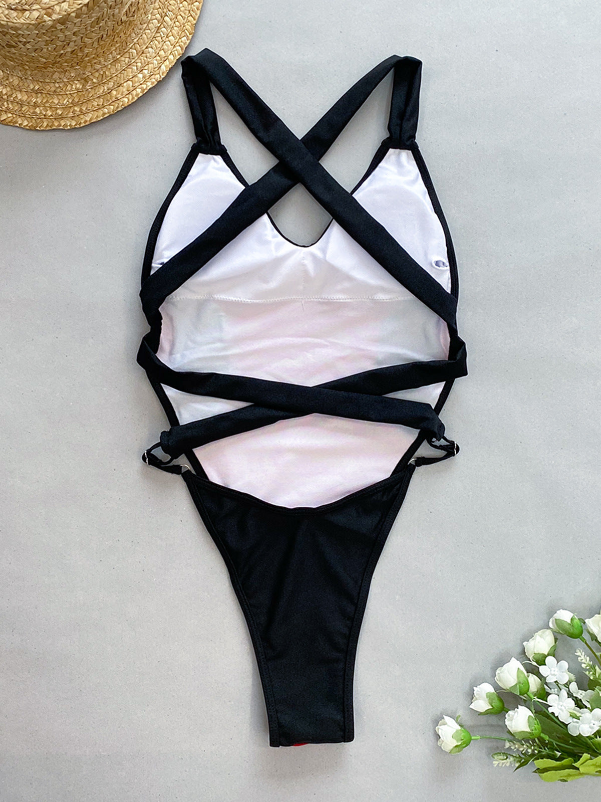 Women's Bikini One-piece Stitching Swimsuit