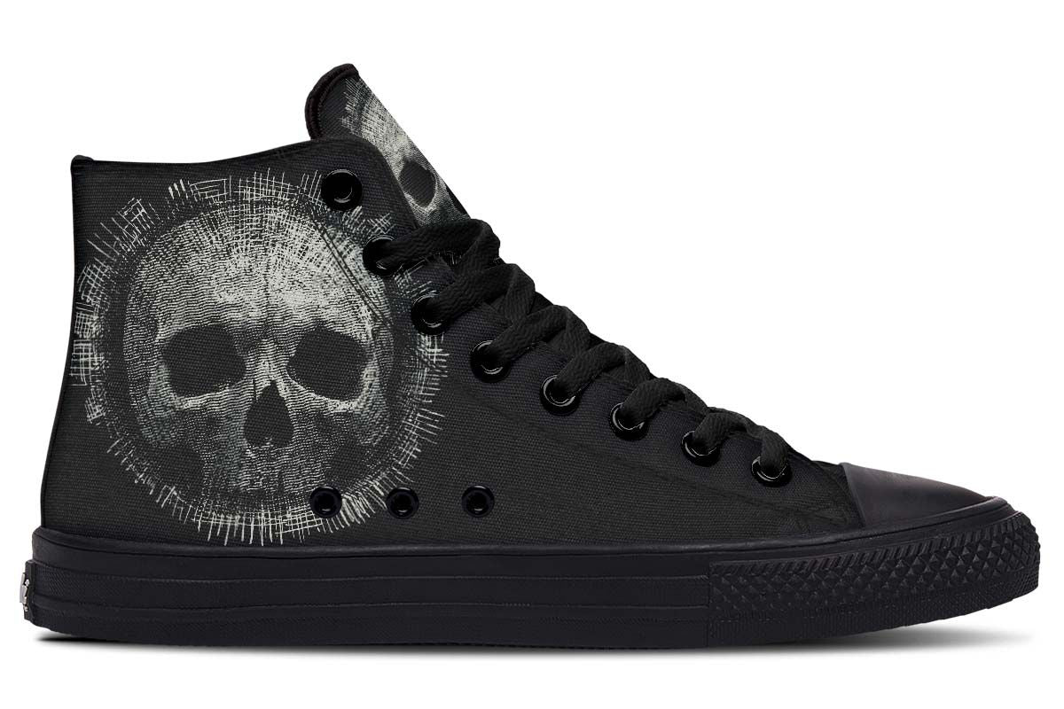 Men's And Women's Fashion Color Printing High-top Canvas Shoes
