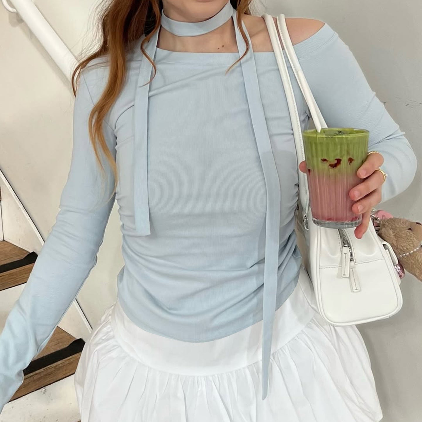 Stylish Minimalist Slim Fit Long Sleeve Top For Women