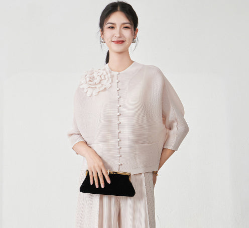 Two-piece Stylish And Slim-fit Top And Pants Set