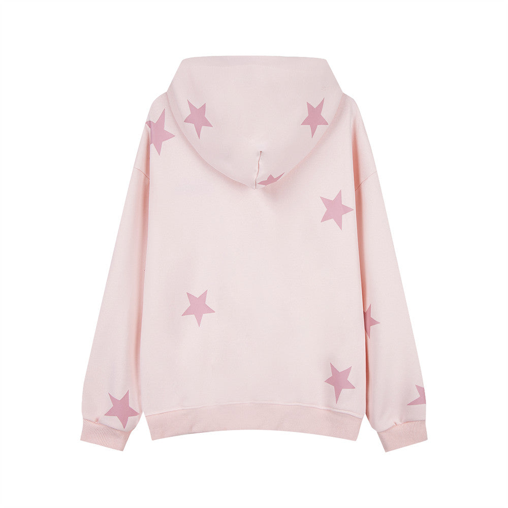 Design Five-pointed Star Printed Cardigan Sweater