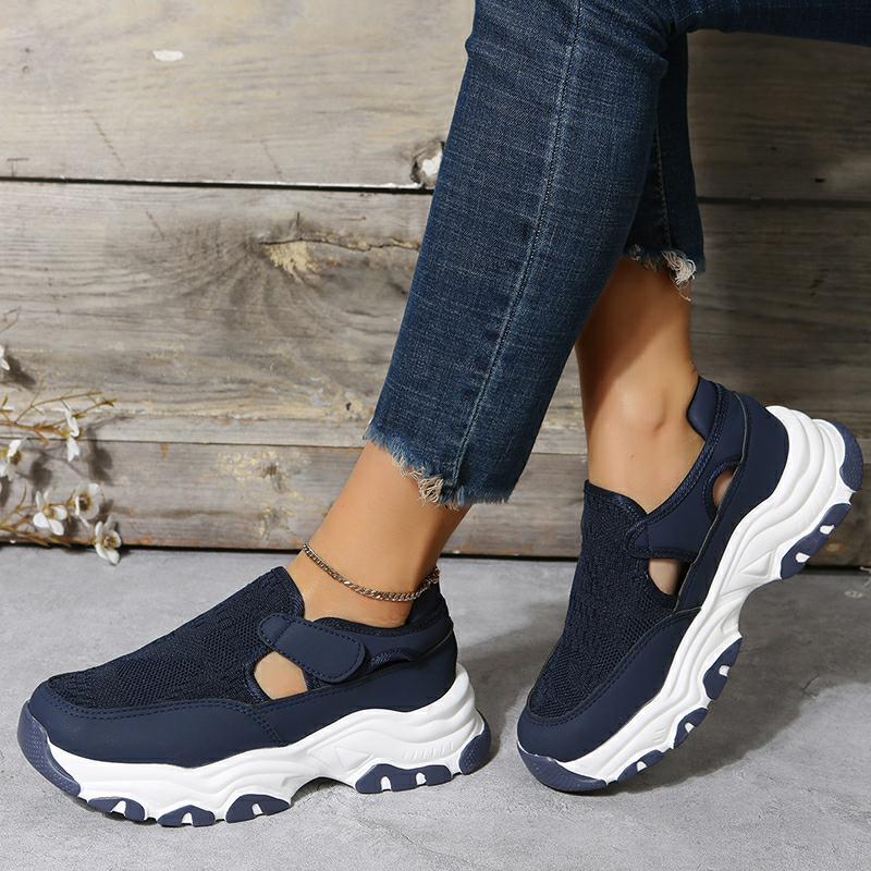 Mesh Sportsko Dame Mode Flad Hæl Rund Tå Preppy Løbesko