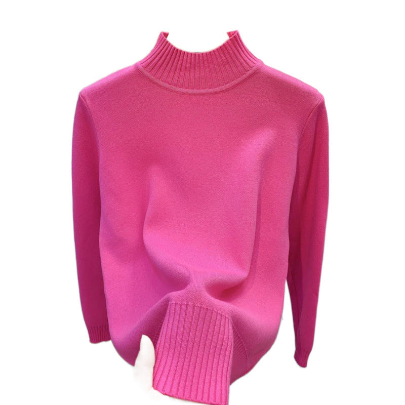 Autumn And Winter Gas Half Turtleneck Outerwear Top
